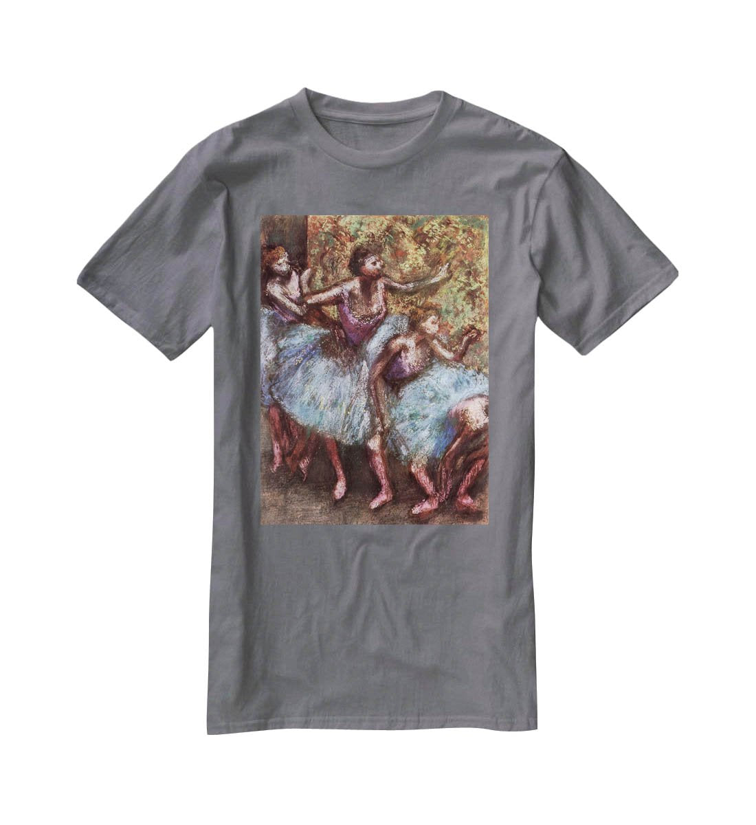 Four dancers behind the scenes 1 by Degas T-Shirt - Canvas Art Rocks - 3