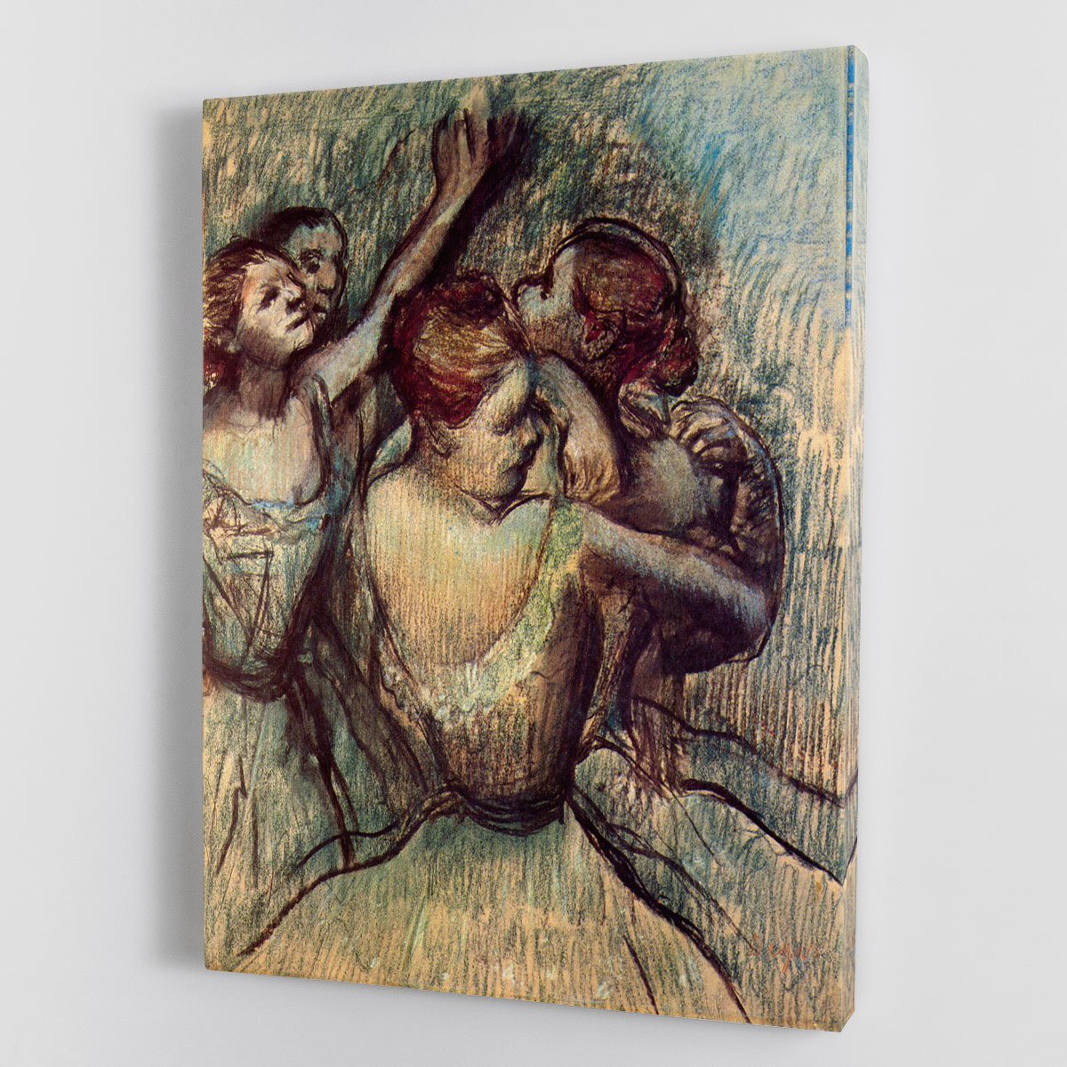 Four dancers in half figure by Degas Canvas Print or Poster