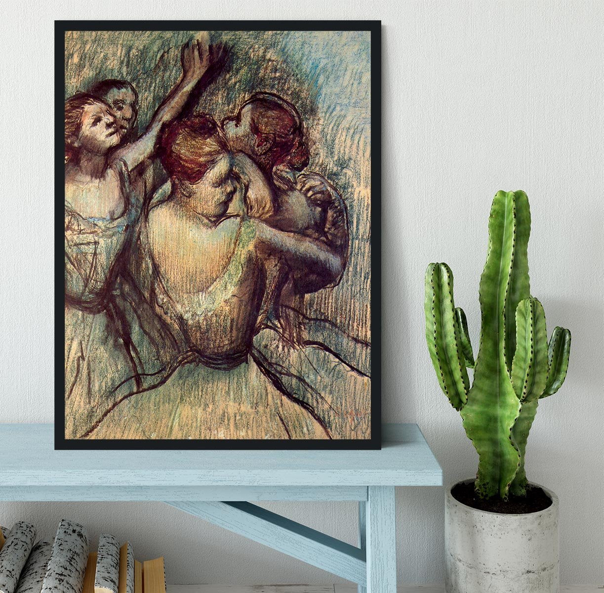 Four dancers in half figure by Degas Framed Print - Canvas Art Rocks - 2