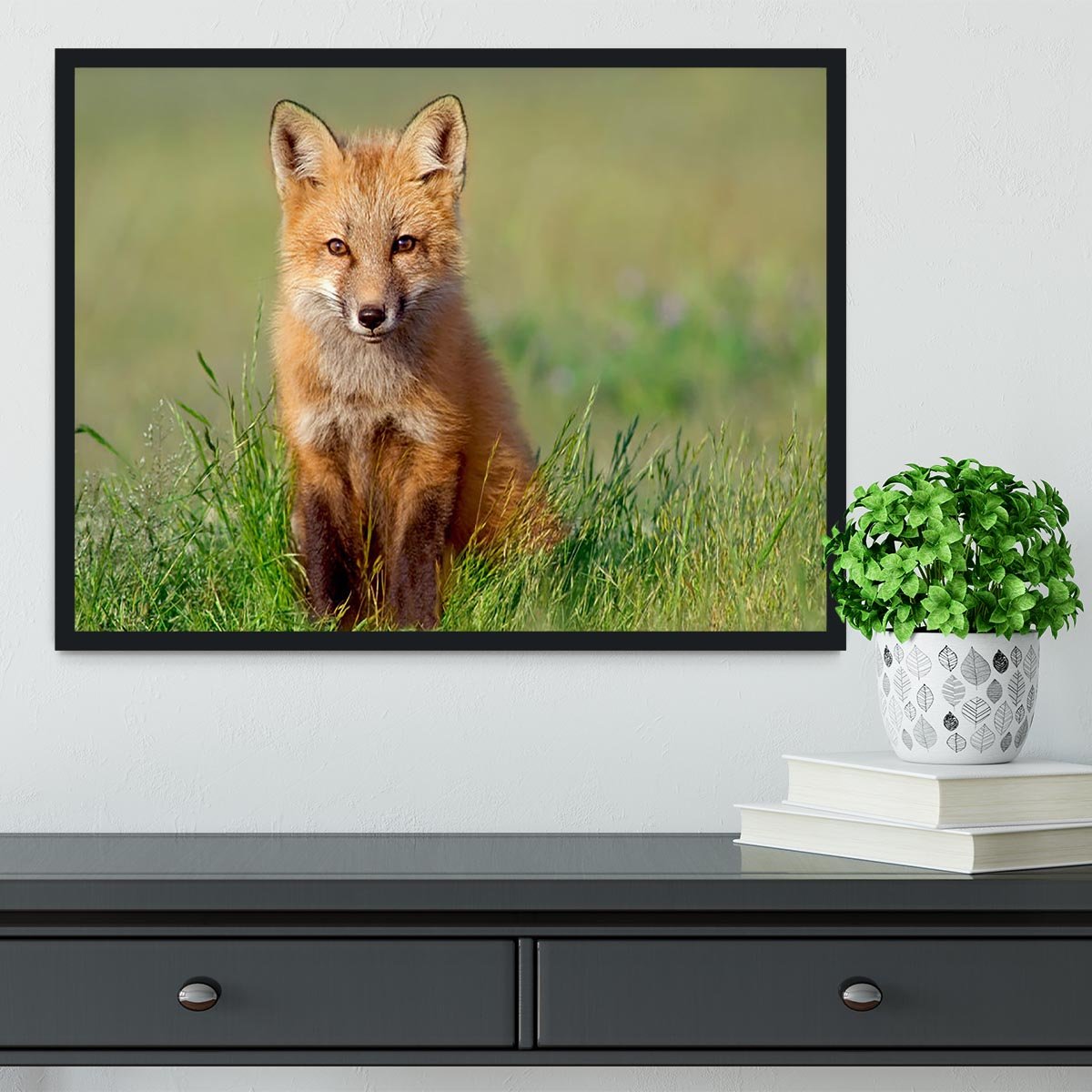 Fox Kit Framed Print - Canvas Art Rocks - 2