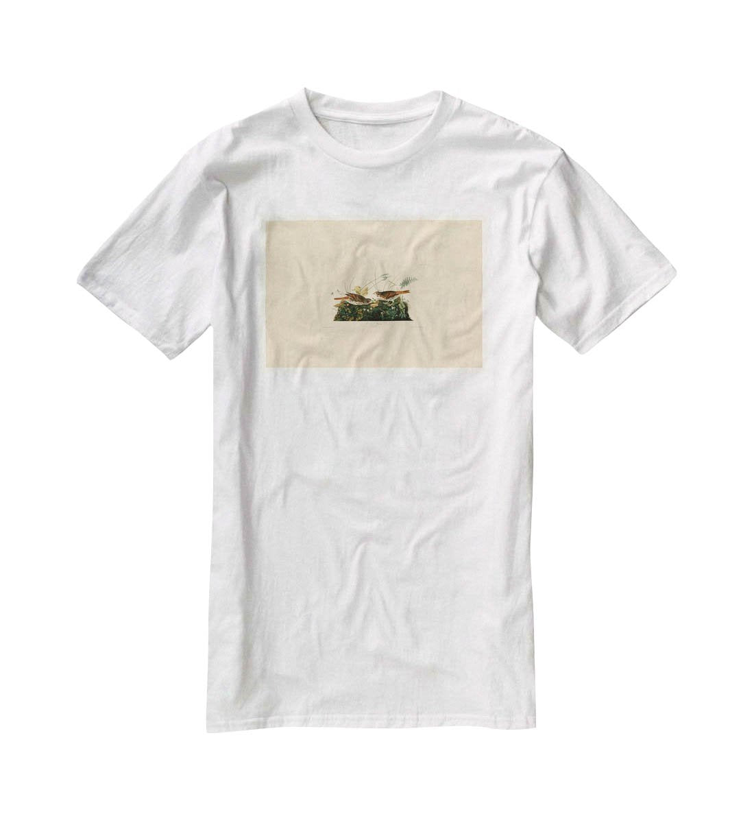 Fox coloured Sparrow by Audubon T-Shirt - Canvas Art Rocks - 5