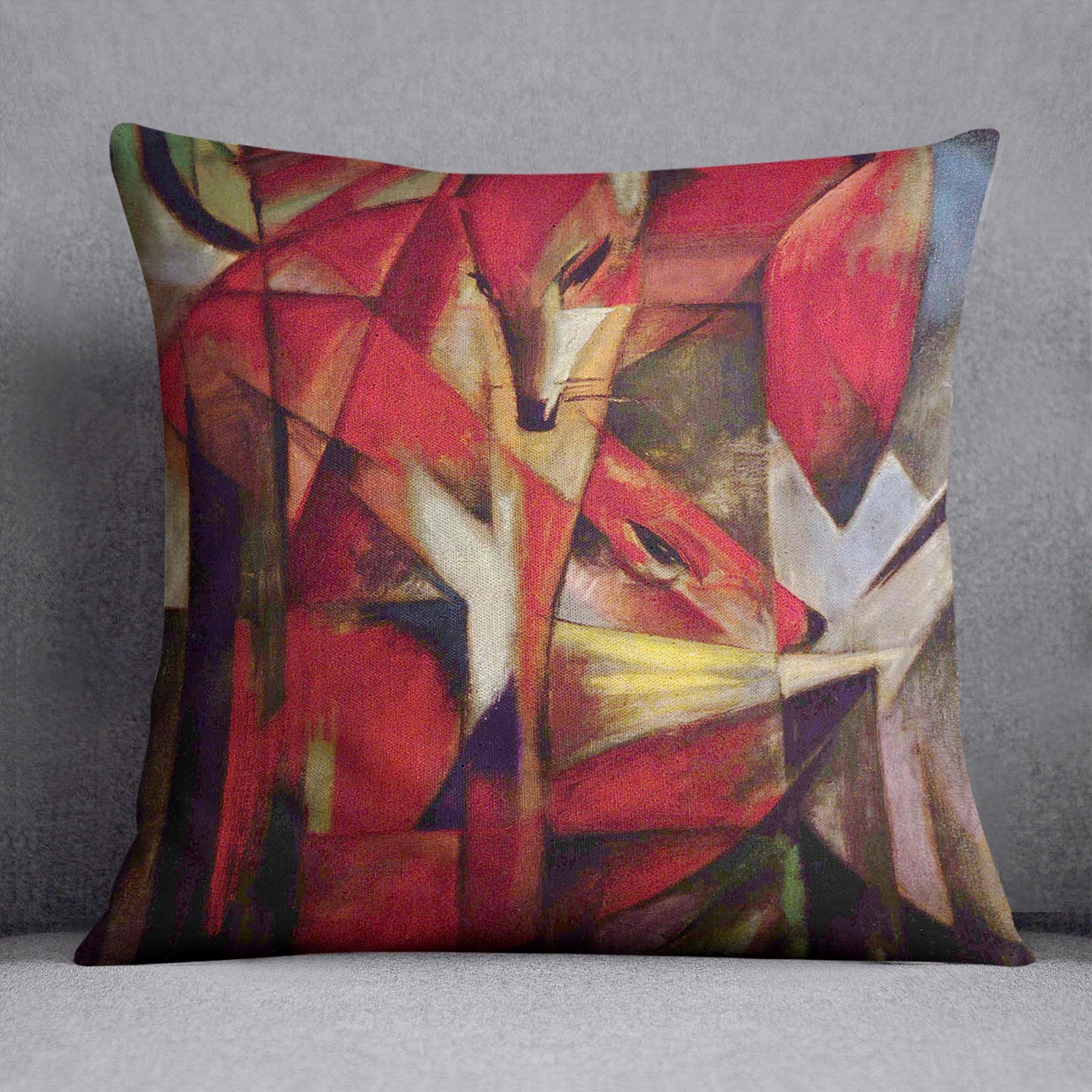 Foxes by Franz Marc Throw Pillow