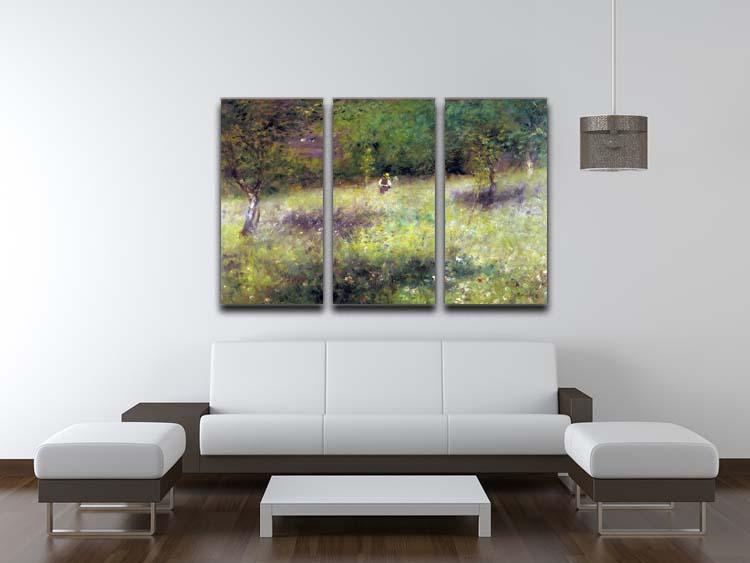 Frahling in Chatou by Renoir 3 Split Panel Canvas Print - Canvas Art Rocks - 3