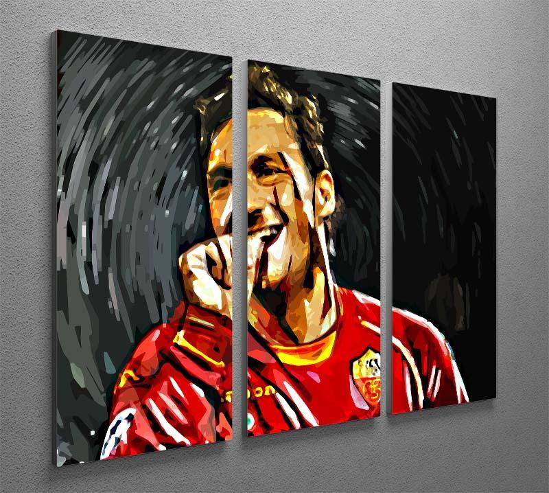 Francesco Totti 3 Split Panel Canvas Print - Canvas Art Rocks - 2