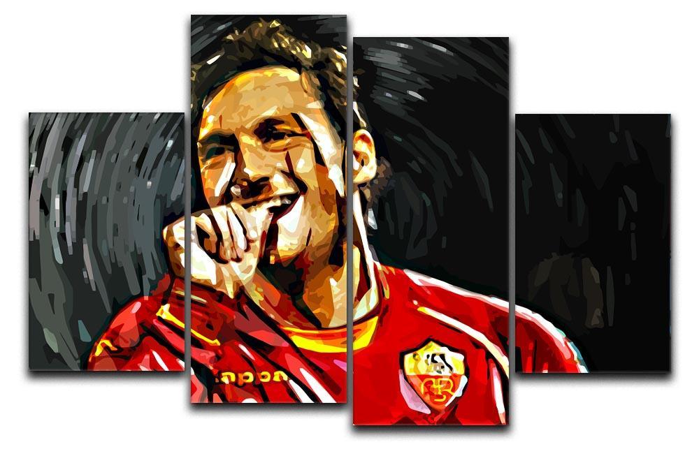 Francesco Totti 4 Split Panel Canvas  - Canvas Art Rocks - 1
