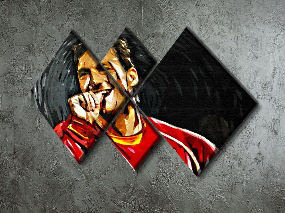 Francesco Totti 4 Square Multi Panel Canvas - Canvas Art Rocks - 2