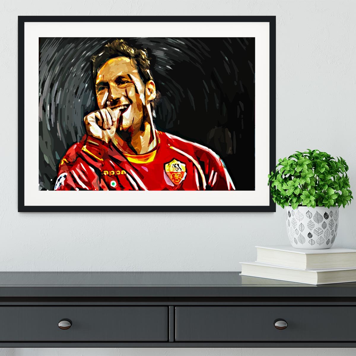 Francesco Totti Framed Print - Canvas Art Rocks - 1