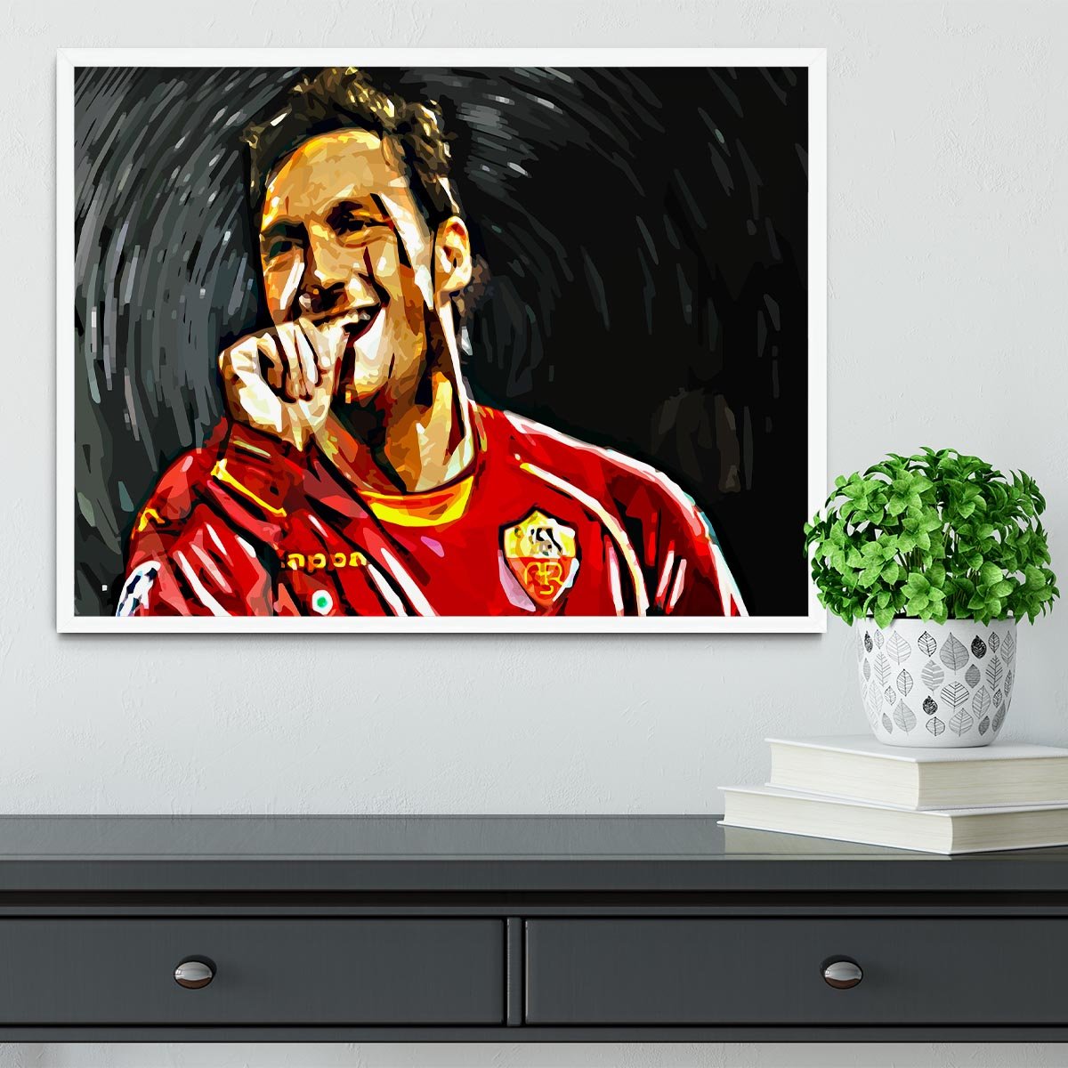 Francesco Totti Framed Print - Canvas Art Rocks -6