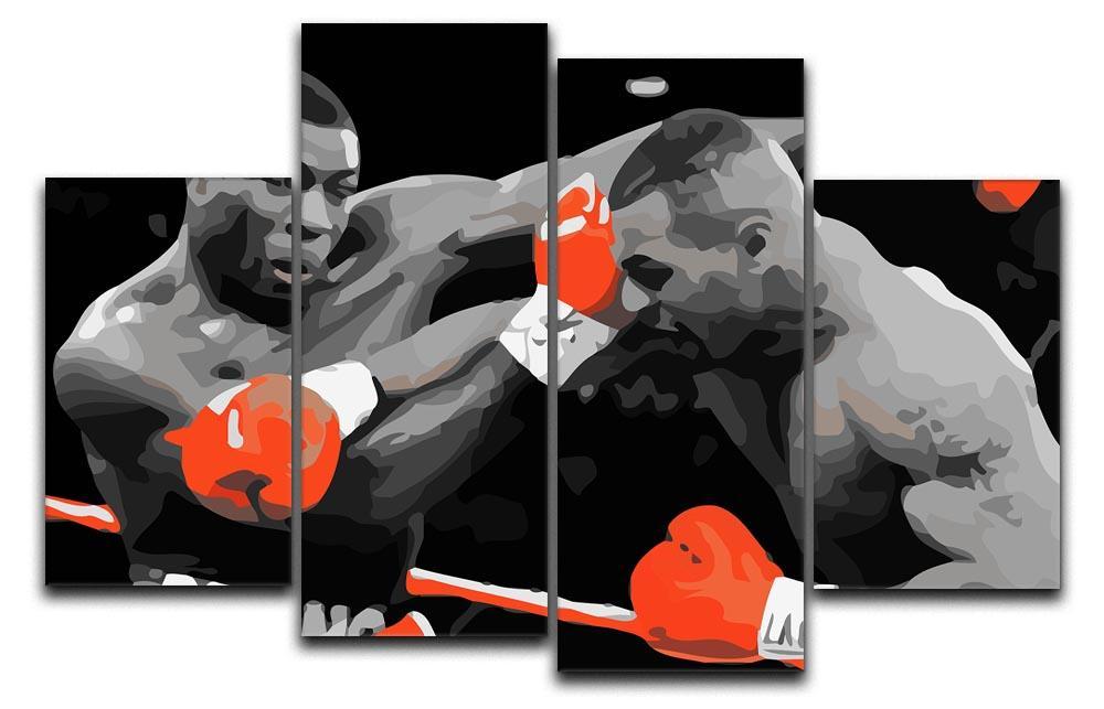 Frank Bruno Mike Tyson 4 Split Panel Canvas  - Canvas Art Rocks - 1