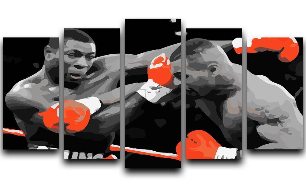 Frank Bruno Mike Tyson 5 Split Panel Canvas  - Canvas Art Rocks - 1