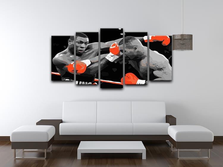 Frank Bruno Mike Tyson 5 Split Panel Canvas - Canvas Art Rocks - 3