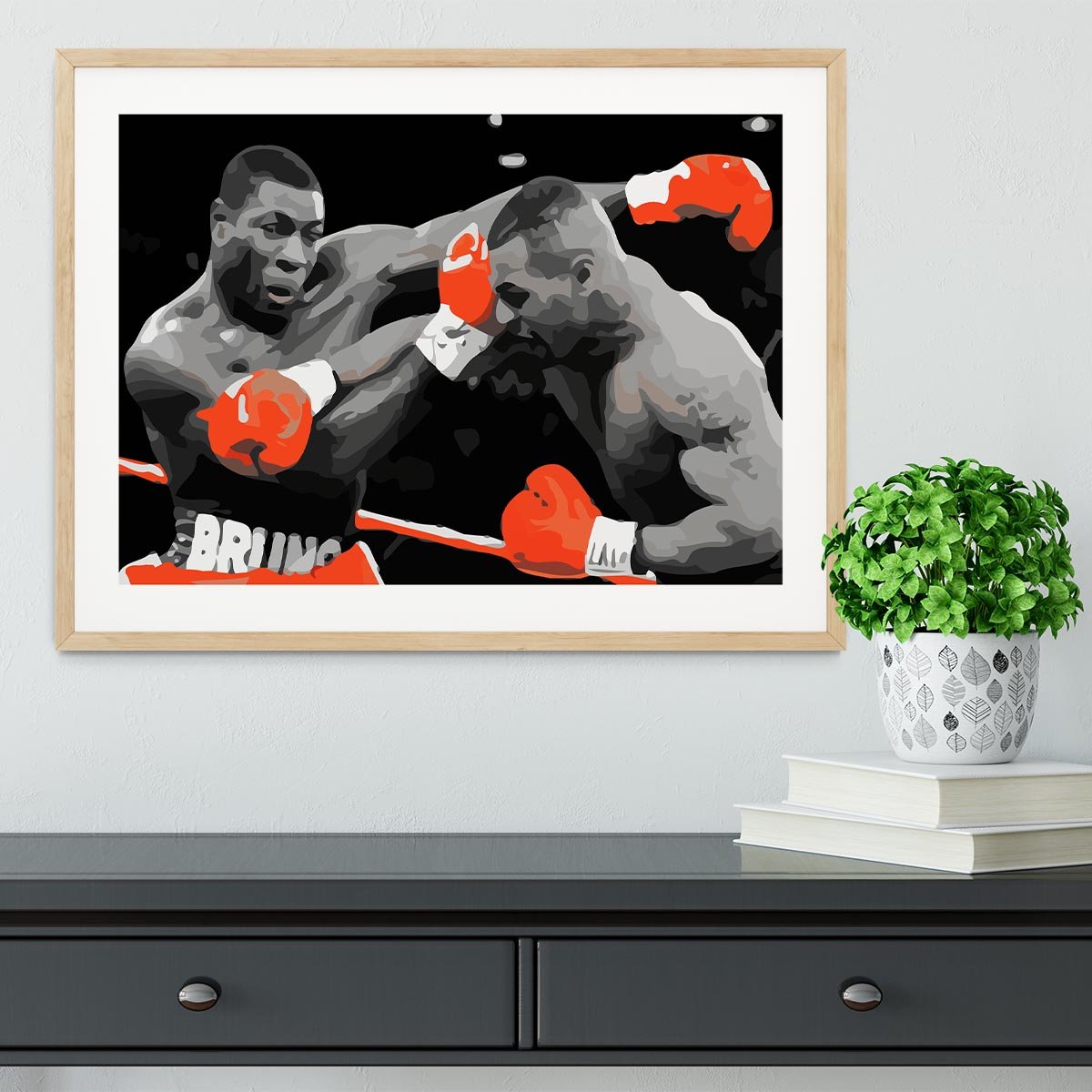 Frank Bruno Mike Tyson Framed Print - Canvas Art Rocks - 3