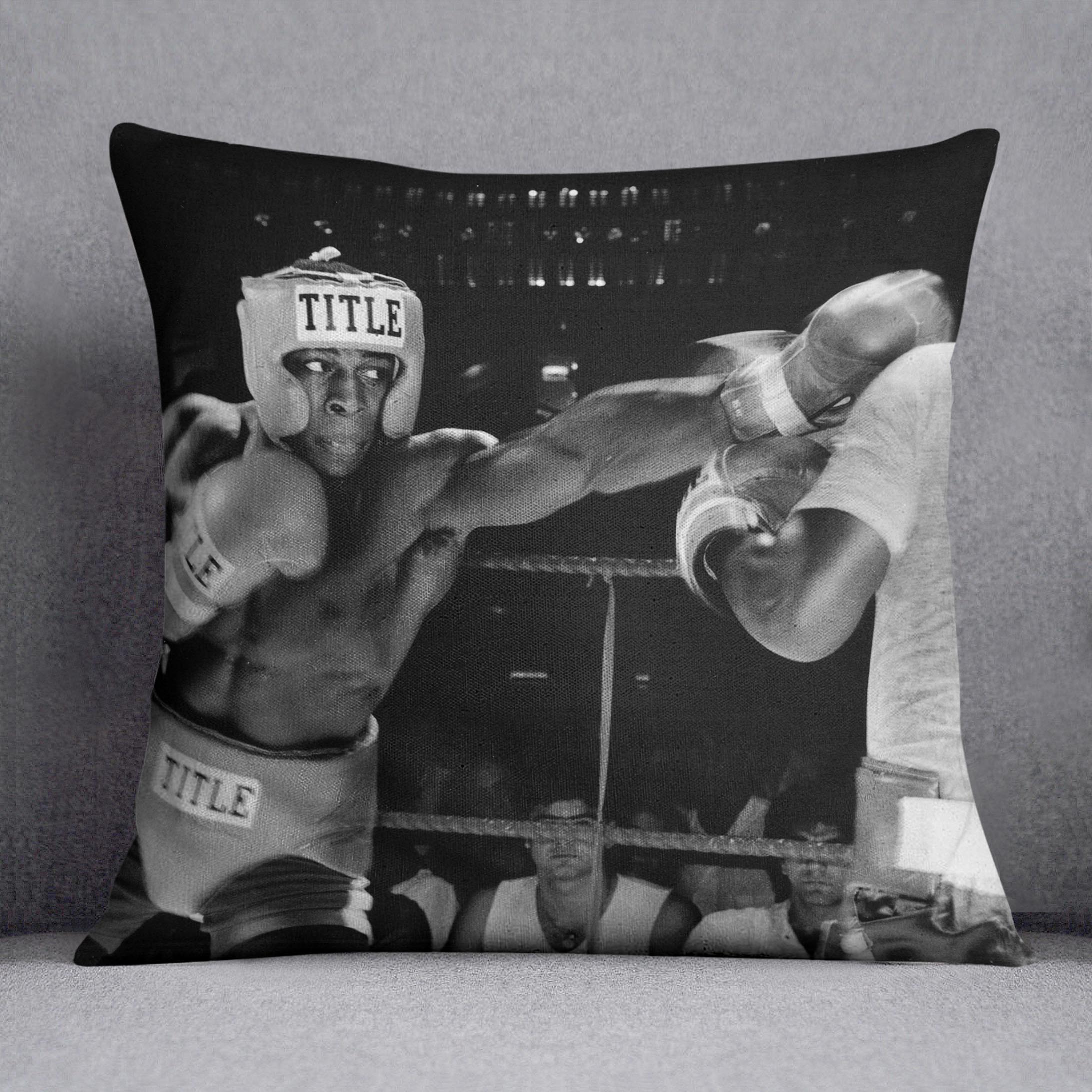 Frank Bruno sparring Cushion