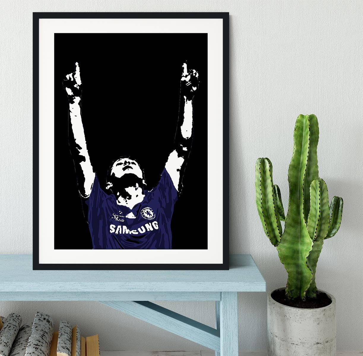 Frank Lampard Pop Art Framed Print - Canvas Art Rocks - 1