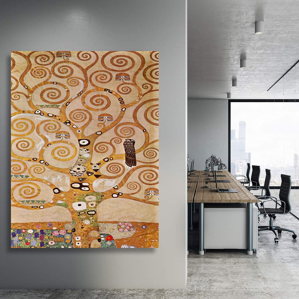 Frieze II by Klimt Canvas Print or Poster