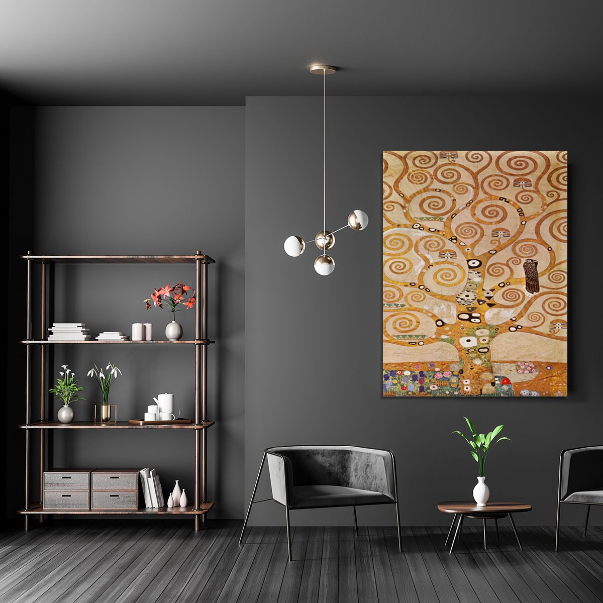 Frieze II by Klimt Canvas Print or Poster