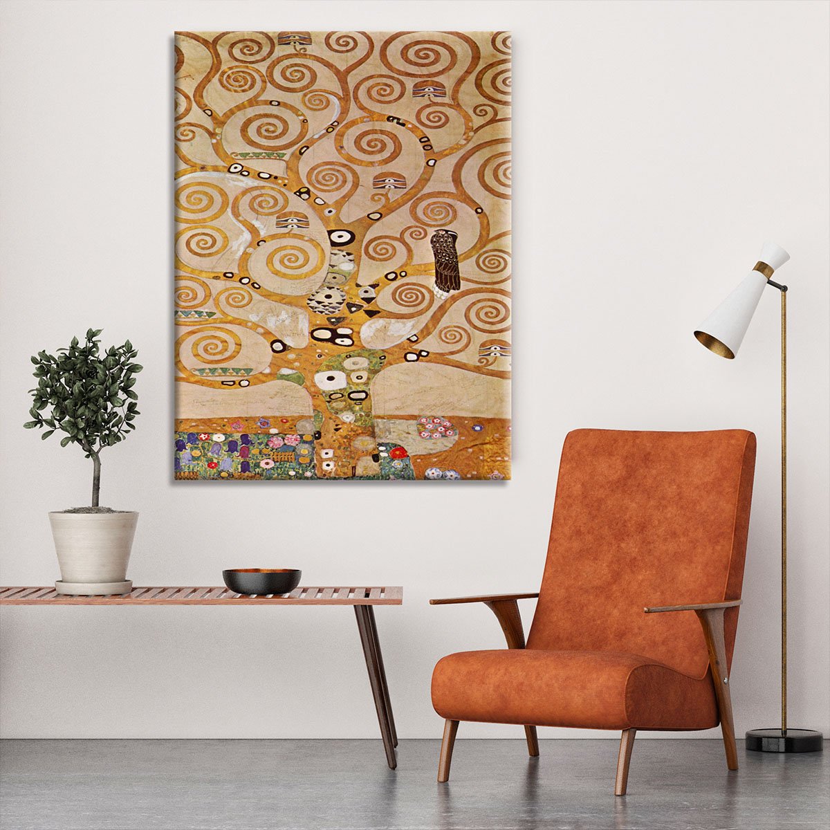 Frieze II by Klimt Canvas Print or Poster