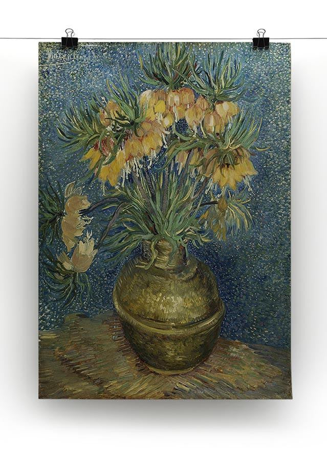Fritillaries in a Copper Vase Canvas Print & Poster - Canvas Art Rocks - 2
