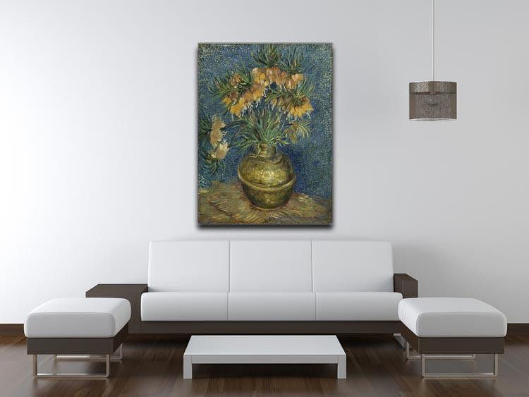 Fritillaries in a Copper Vase Canvas Print & Poster - Canvas Art Rocks - 4