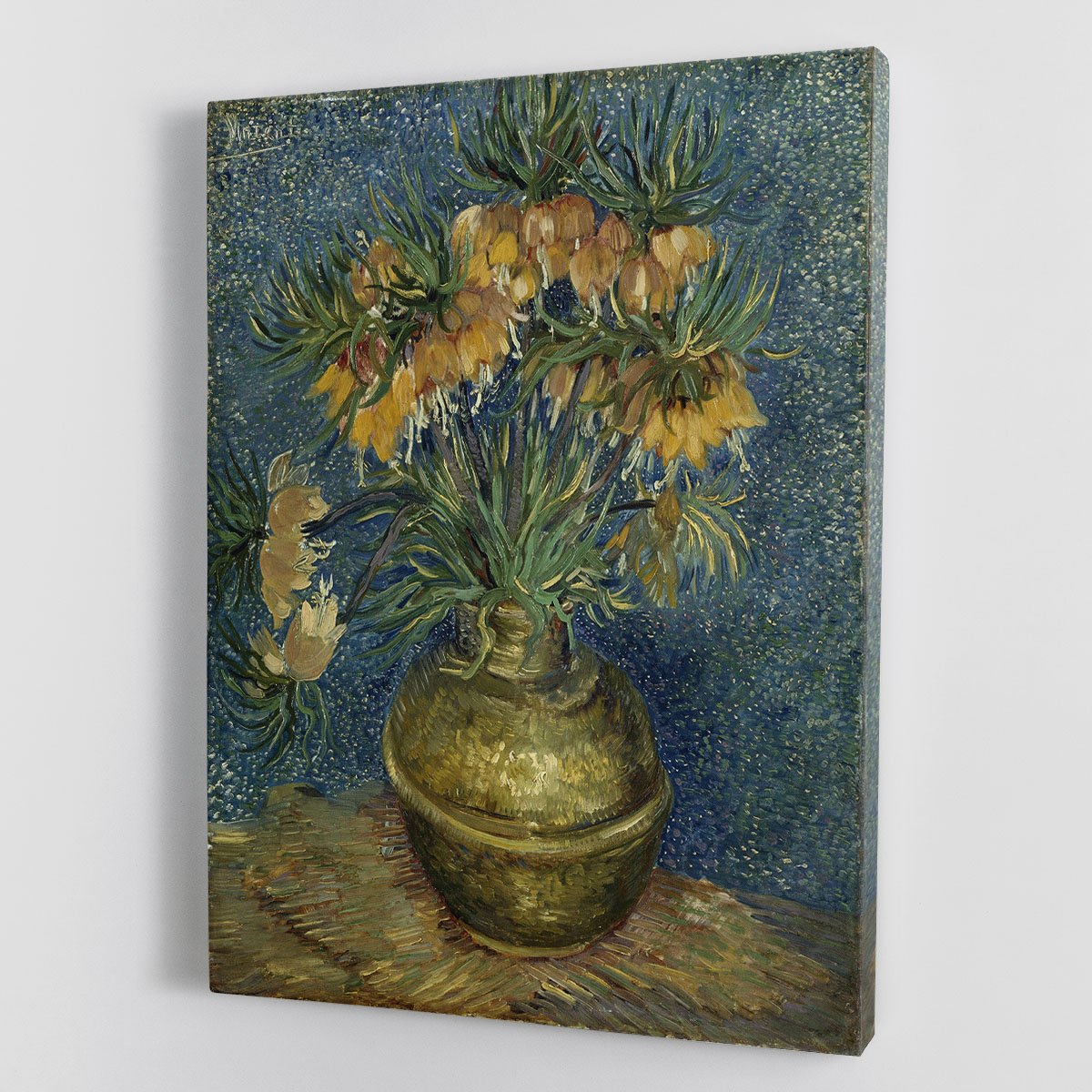 Fritillaries in a Copper Vase Canvas Print or Poster