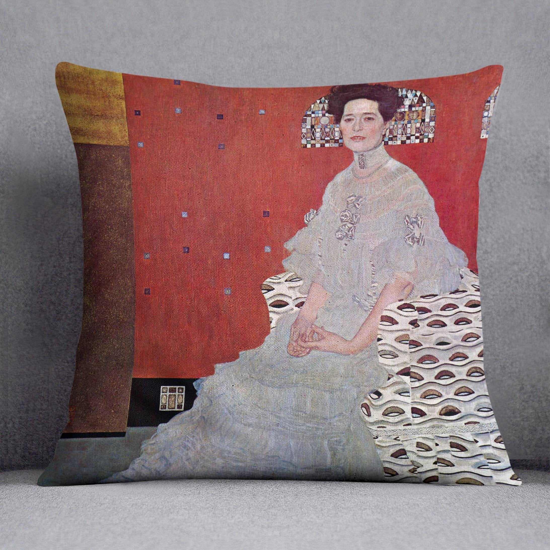 Fritza Reidler Klimt Throw Pillow