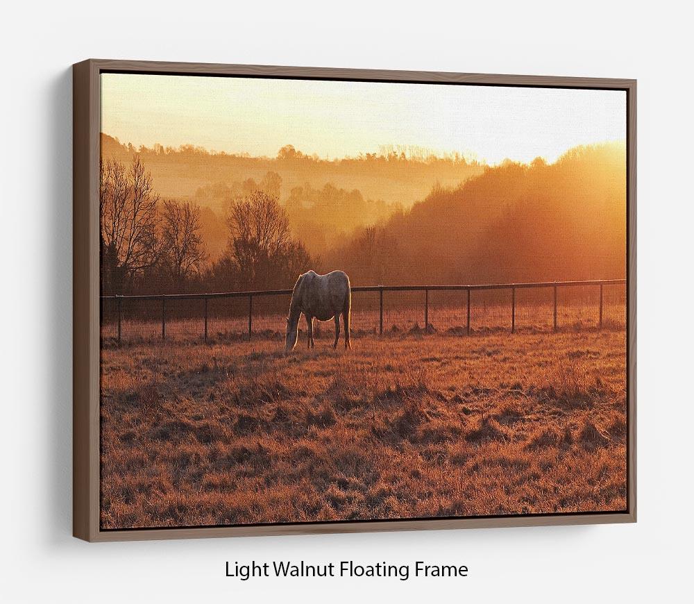 Frosty Morning Floating Frame Canvas - Canvas Art Rocks 7