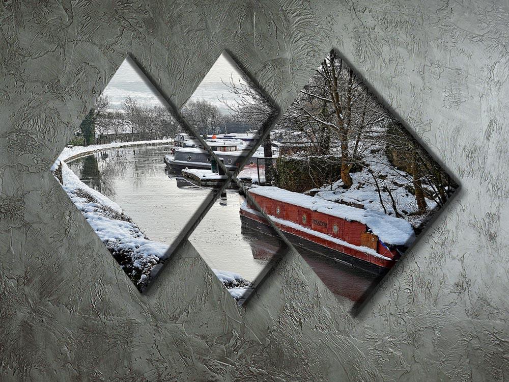 Frozen Canal 4 Square Multi Panel Canvas - Canvas Art Rocks - 2
