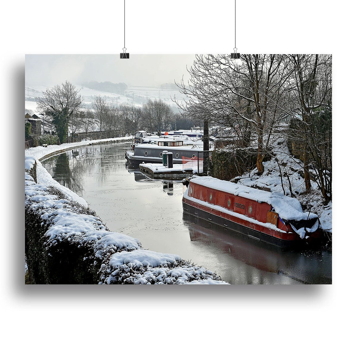 Frozen Canal Canvas Print or Poster