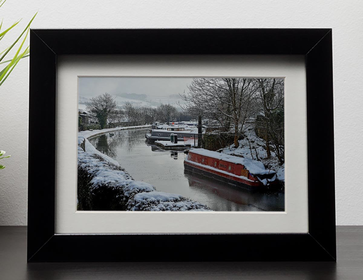 Frozen Canal Framed Print - Canvas Art Rocks - 1