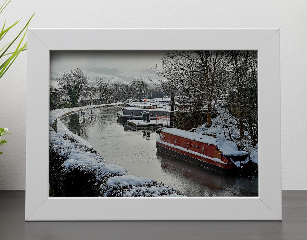 Frozen Canal Framed Print - Canvas Art Rocks - 4