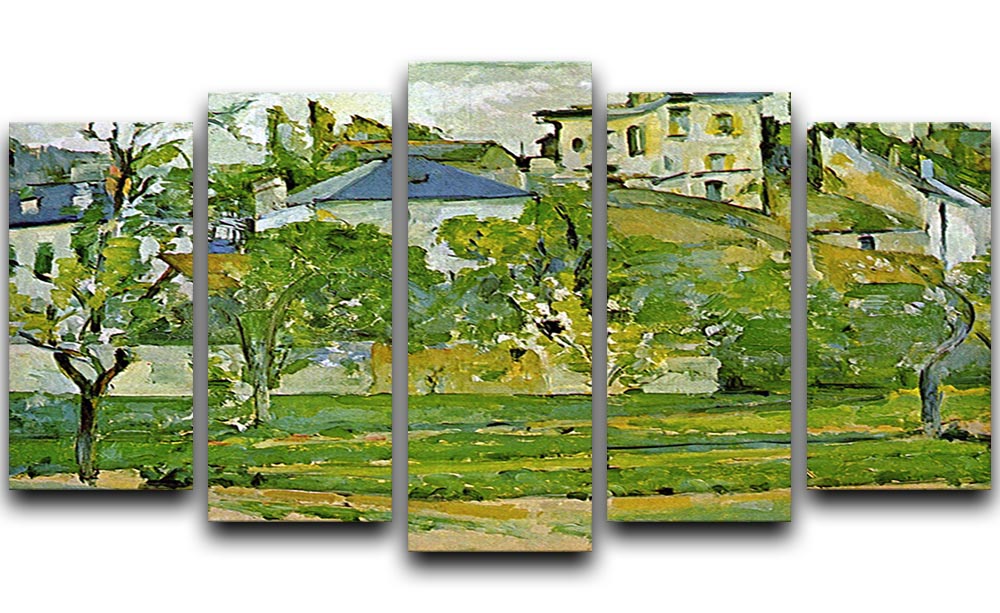 Fruit garden in Pontoise by Cezanne 5 Split Panel Canvas - Canvas Art Rocks - 1