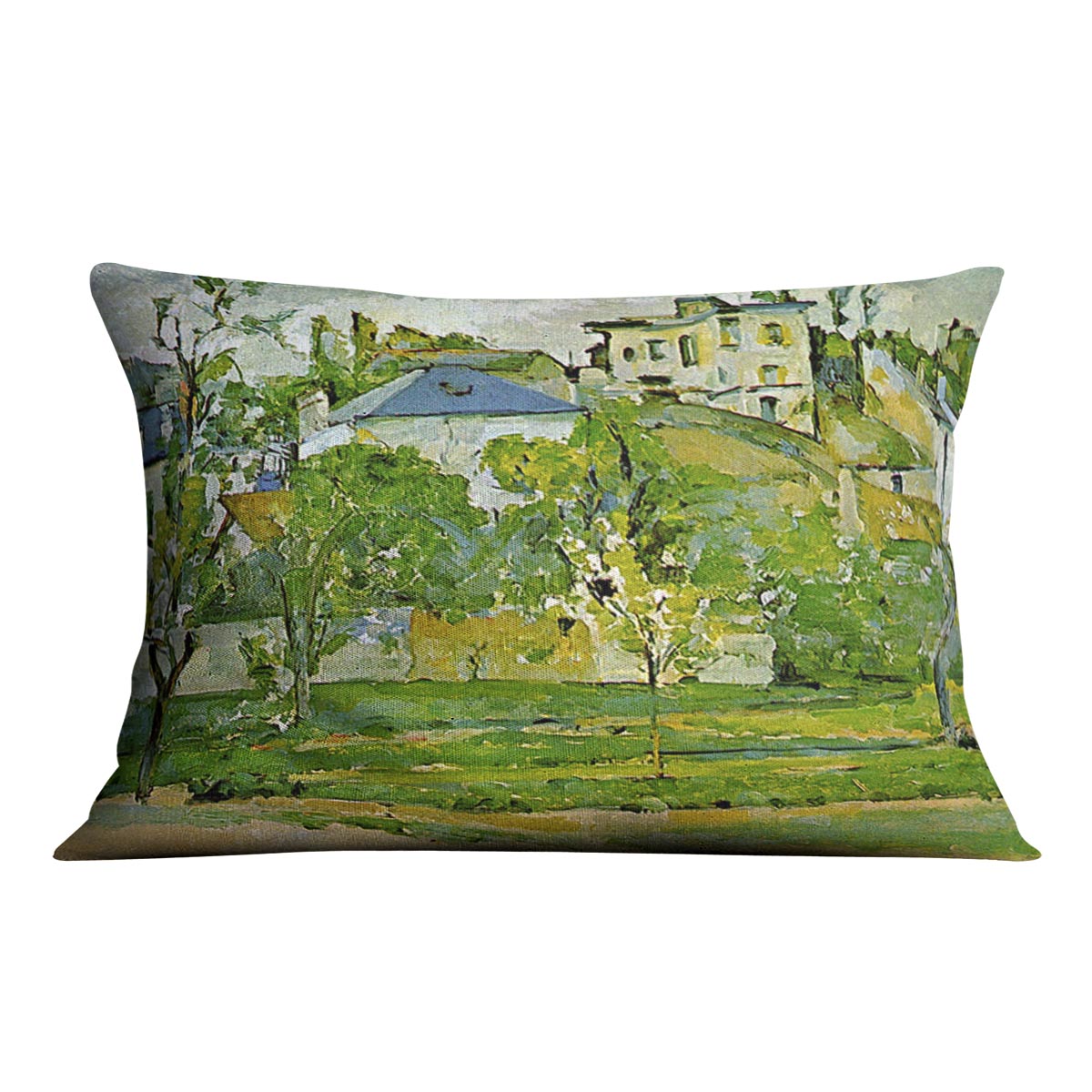 Fruit garden in Pontoise by Cezanne Cushion - Canvas Art Rocks - 4