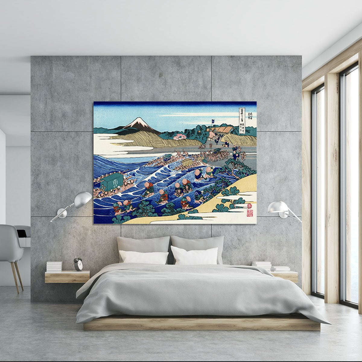 Fuji from Kanaya on Tokaido by Hokusai Canvas Print or Poster