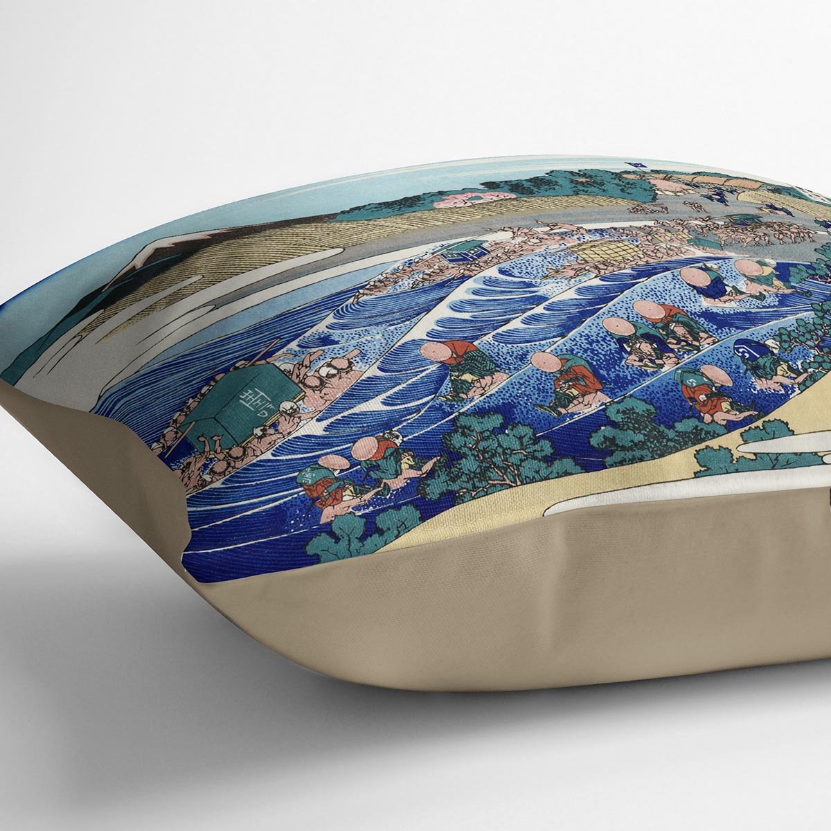 Fuji from Kanaya on Tokaido by Hokusai Throw Pillow