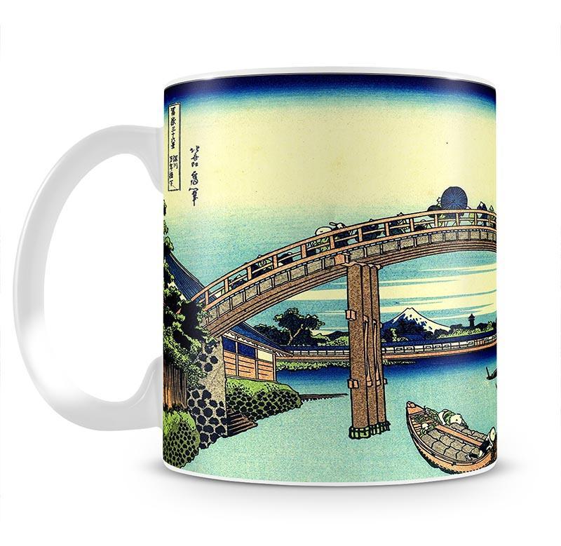 Fuji seen through the Mannen bridge by Hokusai Mug - Canvas Art Rocks - 2