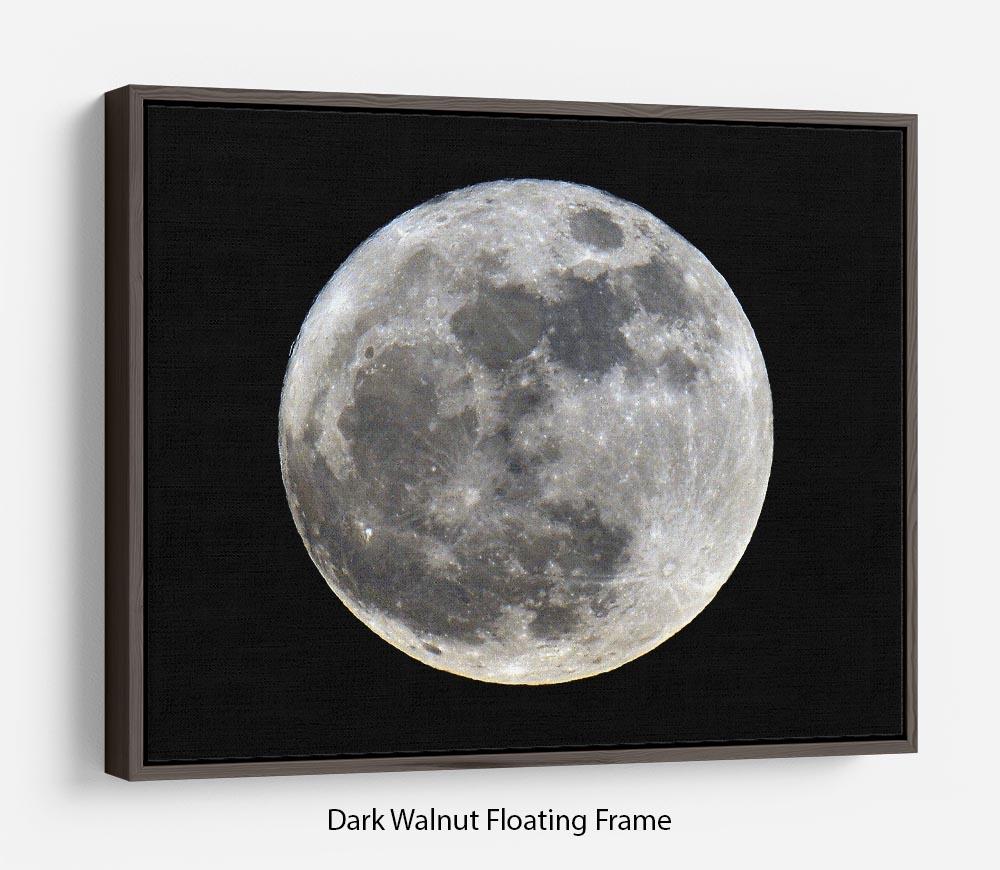 Full Moon Floating Frame Canvas - Canvas Art Rocks - 5
