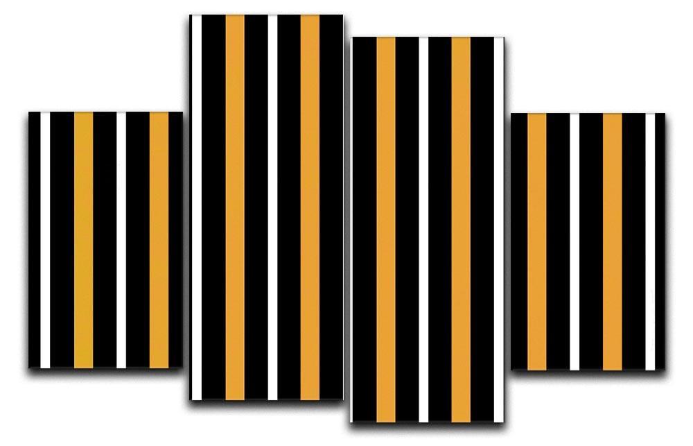 Funky Stripes FS2 4 Split Panel Canvas  - Canvas Art Rocks - 1