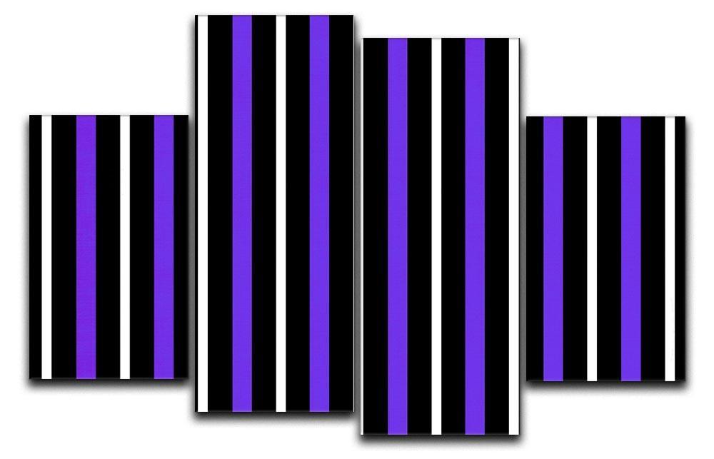 Funky Stripes FS3 4 Split Panel Canvas  - Canvas Art Rocks - 1