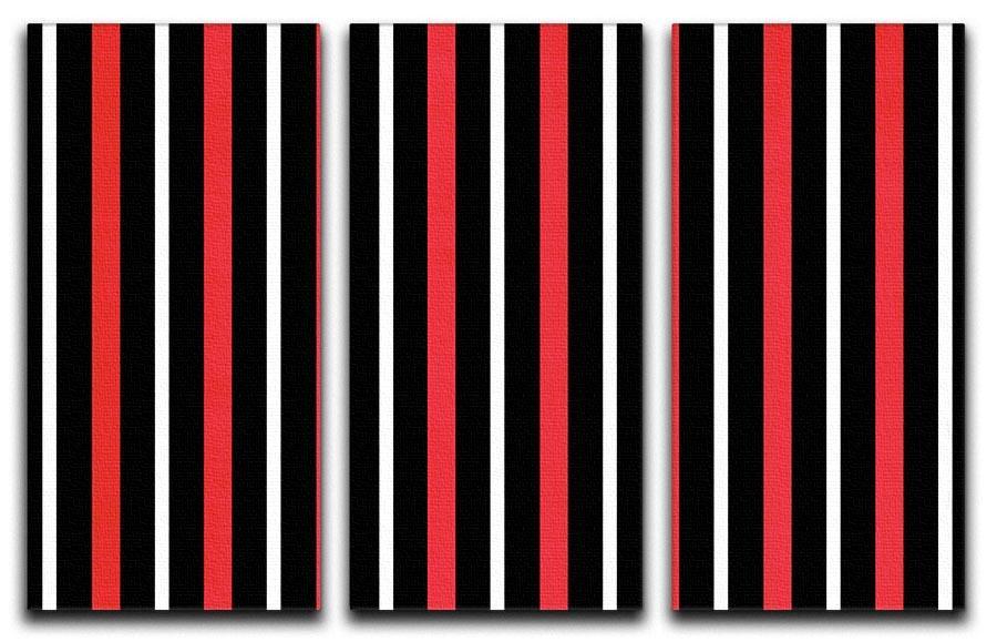 Funky Stripes FS4 3 Split Panel Canvas Print - Canvas Art Rocks - 1