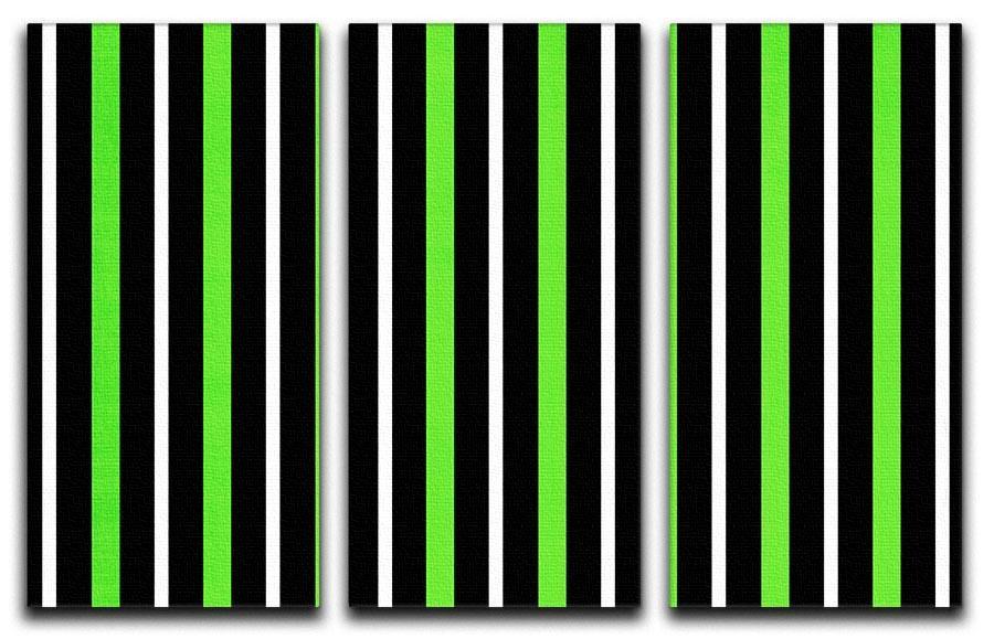 Funky Stripes FS5 3 Split Panel Canvas Print - Canvas Art Rocks - 1
