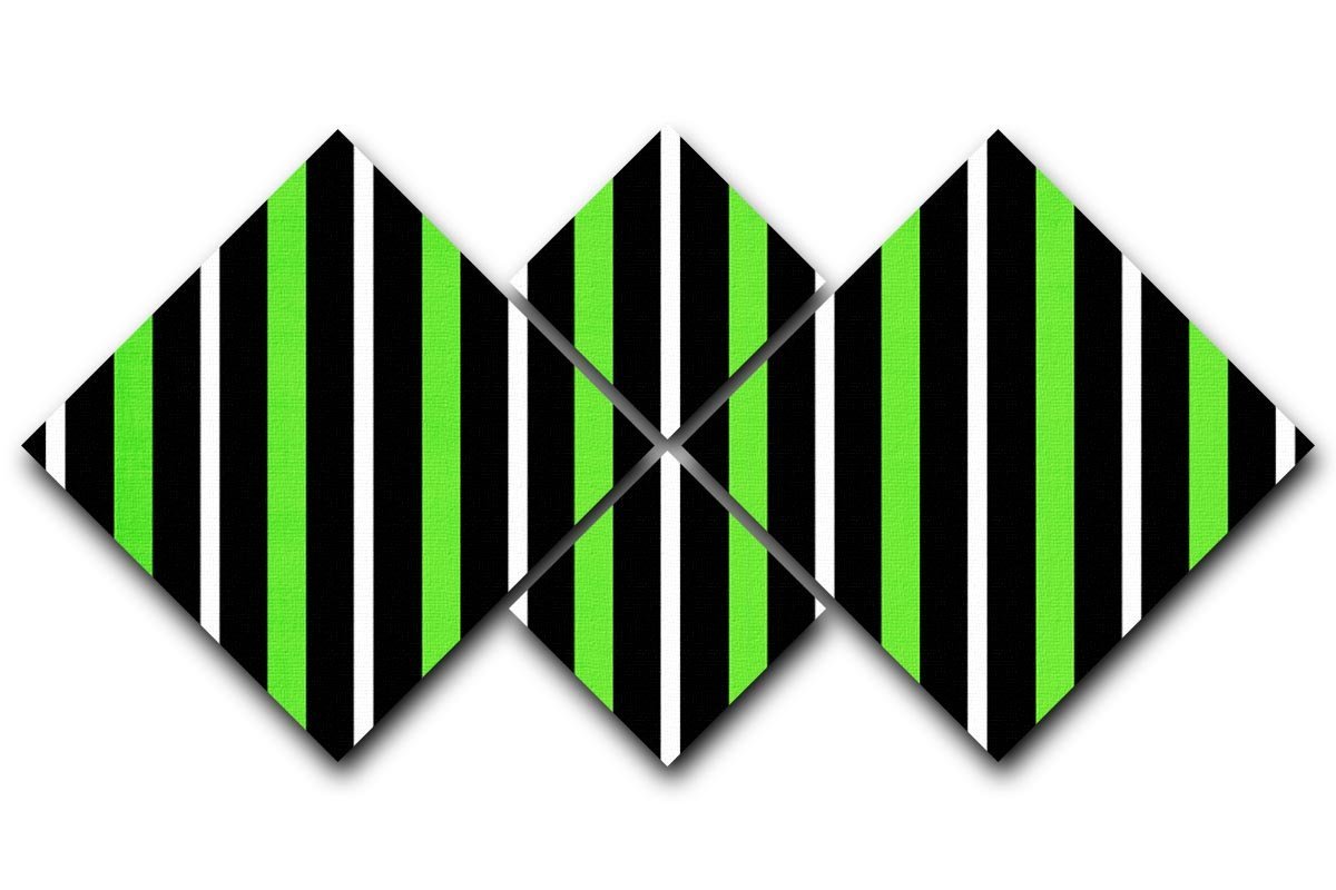 Funky Stripes FS5 4 Square Multi Panel Canvas  - Canvas Art Rocks - 1