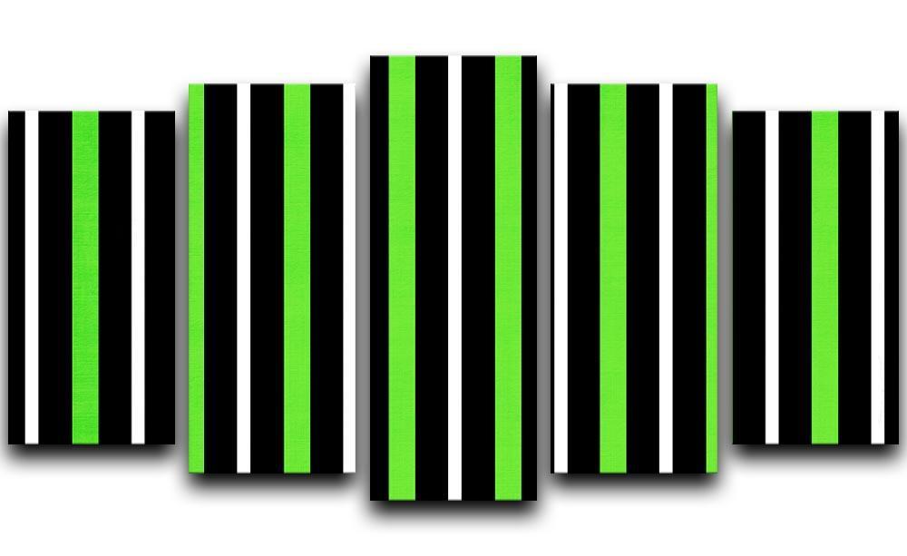 Funky Stripes FS5 5 Split Panel Canvas  - Canvas Art Rocks - 1