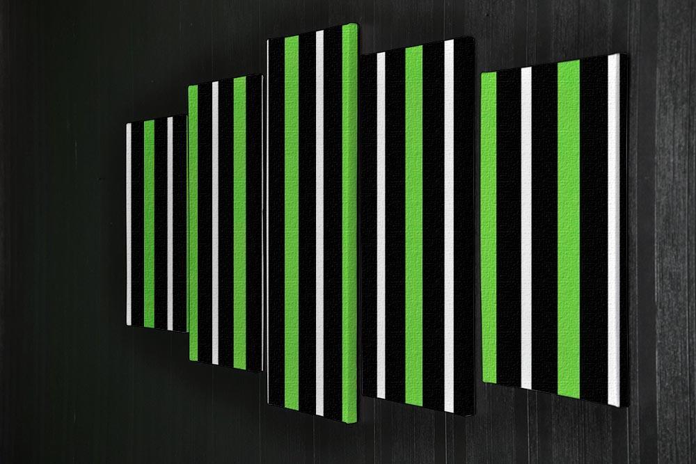 Funky Stripes FS5 5 Split Panel Canvas - Canvas Art Rocks - 2