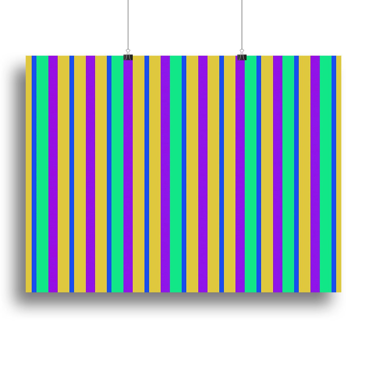 Funky Stripes Multi 2 Canvas Print or Poster