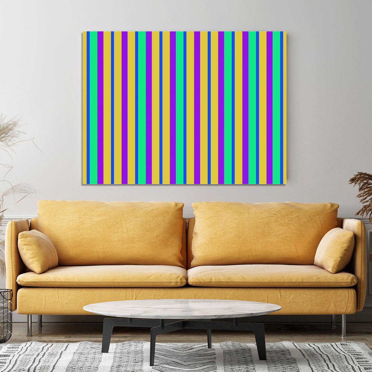 Funky Stripes Multi 2 Canvas Print or Poster