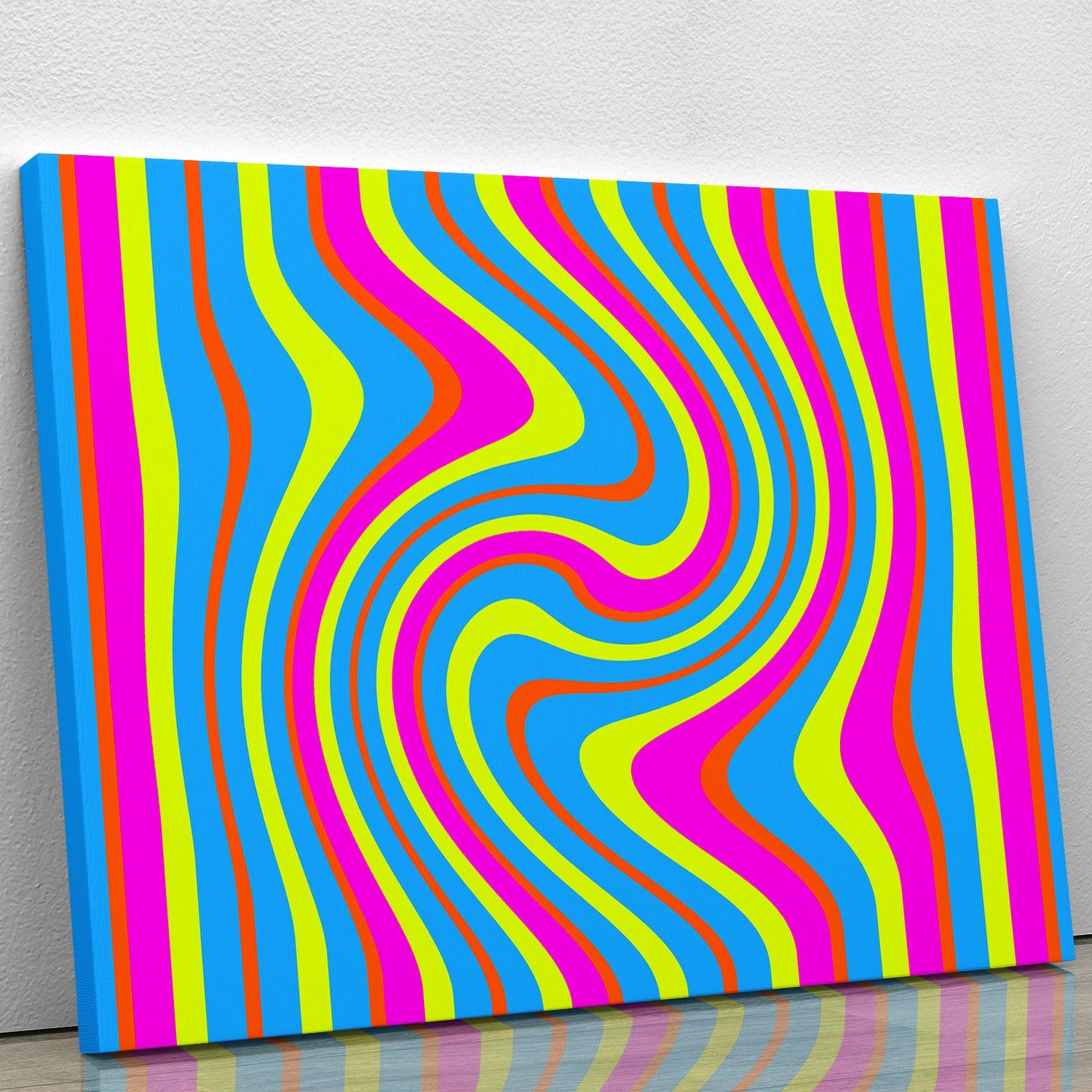 Funky Stripes Swirl 2 Canvas Print or Poster