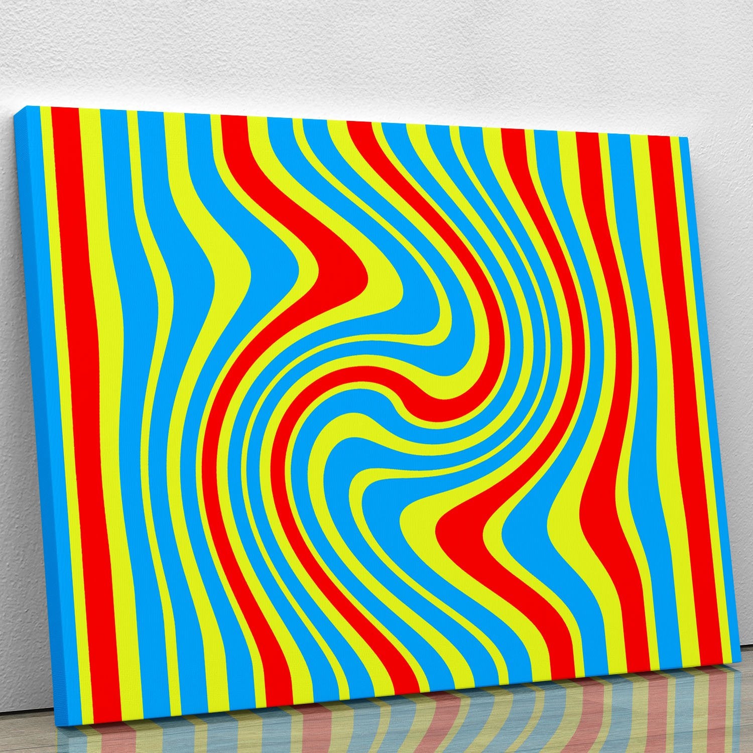 Funky Stripes Swirl 6 Canvas Print or Poster