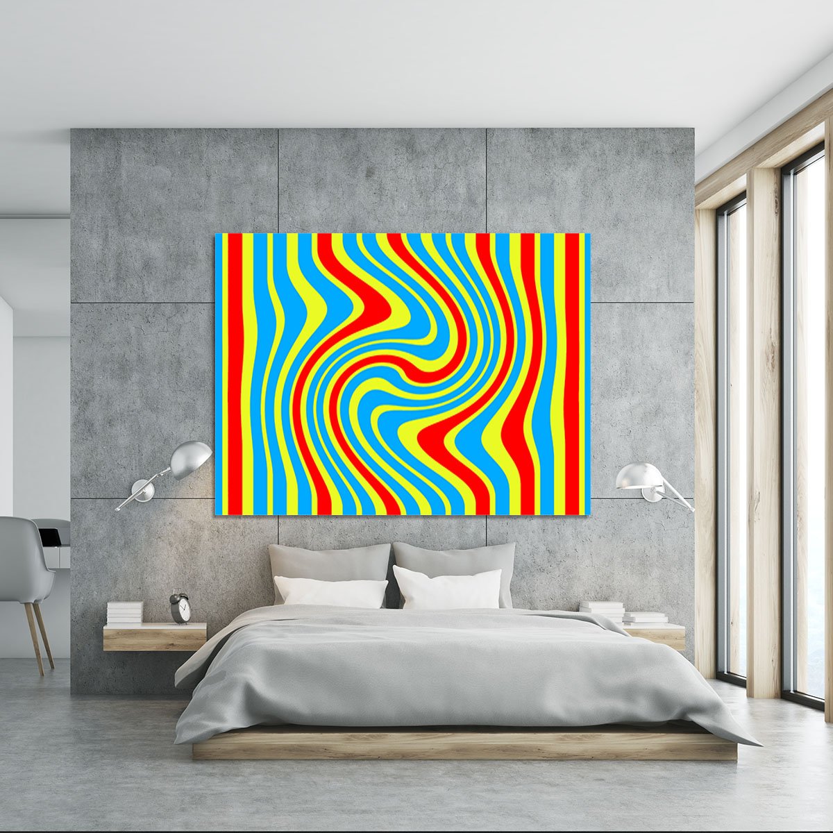 Funky Stripes Swirl 6 Canvas Print or Poster