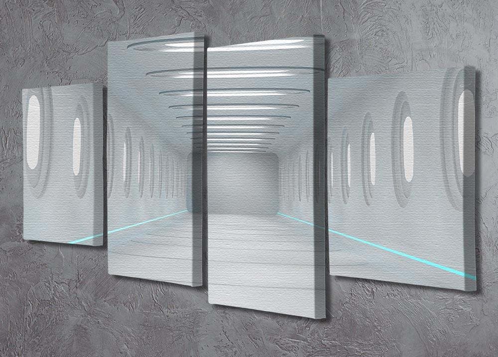 Futuristic interior 4 Split Panel Canvas - Canvas Art Rocks - 2