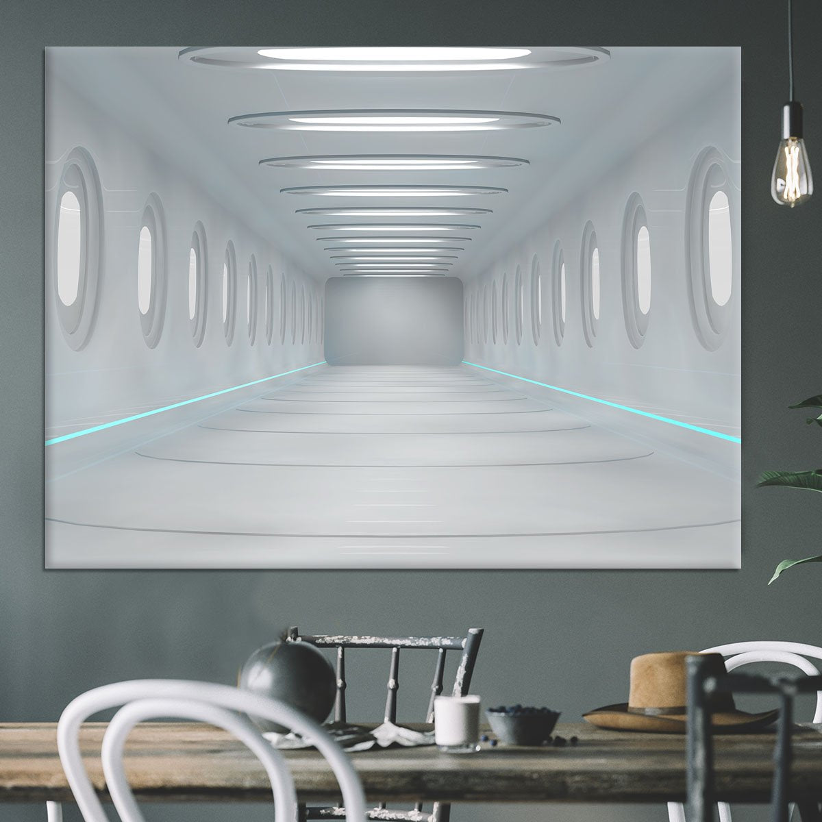 Futuristic interior Canvas Print or Poster